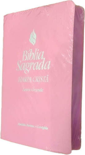 Bíblia Letra Grande C/ Harpa Cristã - Capa Rosa