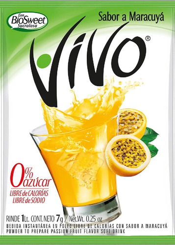 Jugo Vivo Sabor Maracuya X 80 Sobres