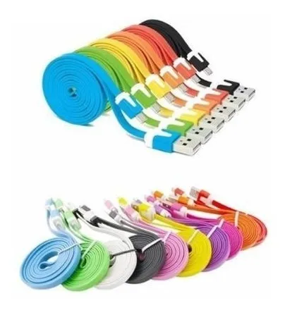 comprar Cable Cargador Micro Usb Plano 1 Metro (samsung, Bb, Huawei)