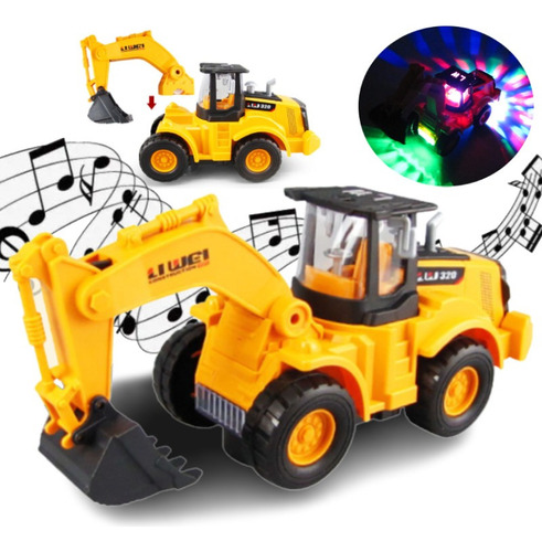 Juguete Excavador De Construcción Con Luces Y Sonidos Para N