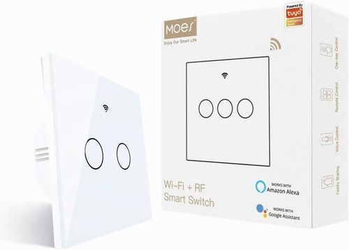 Interruptor Wifi Inteligente Touch Sin Cable 1,2 O 3 Canales