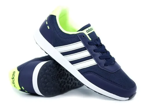 Adidas azules con top verde para niño