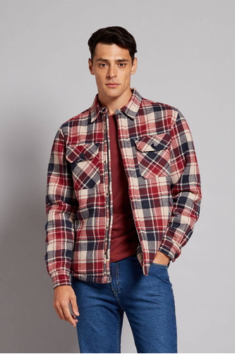 Campera Devré Viyela A Cuadros Bordo Hombre 01d000132031