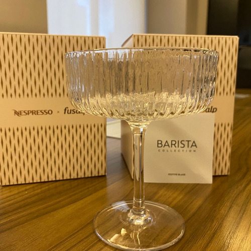 2 Taças Nespresso Barista Festive Glass - Edição Limitada Cor Branco
