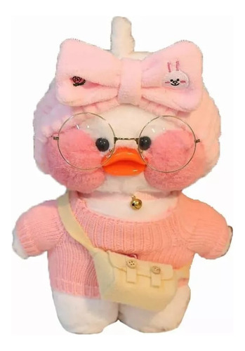 Muñeco Peluche De Pato Rosa Rubor Con Accesorios 100166