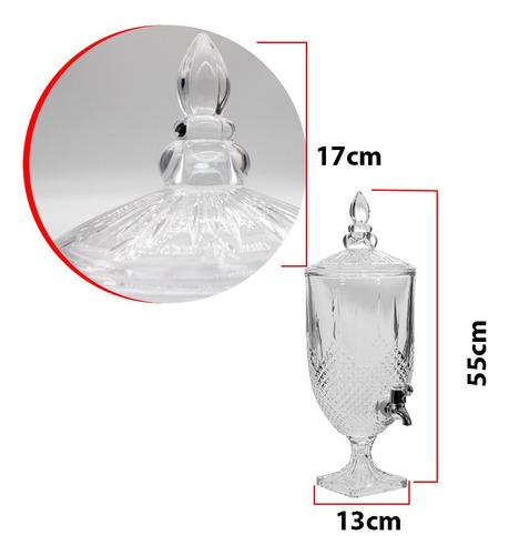 Suqueira De Vidro Royal 5 Litros
