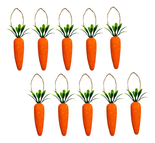 10x Decoraciones Colgantes De Zanahorias, Adornos Colgantes