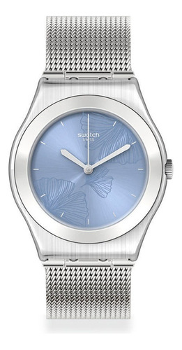 Reloj Swatch Ciel Azul Yls231m Acero Mujer Dama Color de la malla Plateado Color del bisel Plateado Color del fondo Celeste