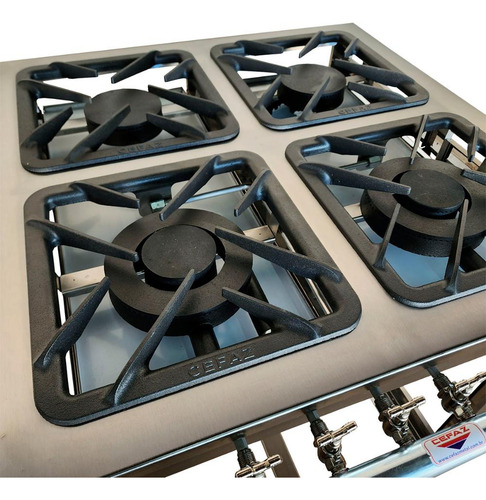 Fogão 4 Bocas Cefaz Inox 304 Baixa Pressão I304-cfzd-015