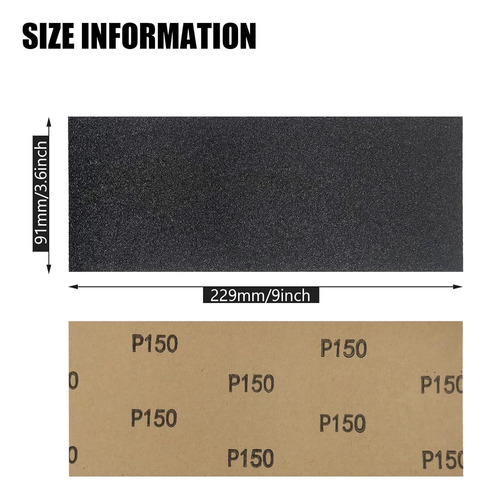 Papel De Lija De Grano 12 Surtido De 9 X 3.6 Pulgadas, ...