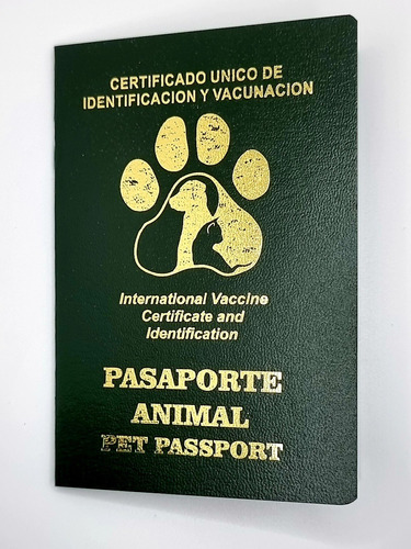 Cartilla De Vacunación Para Perros Y Gatos Y Mas/ Pasaporte 
