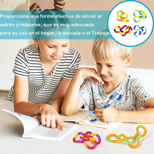 4 Piezas Tangle Toy, Fidget Toys, Juguetes Antiestrés,