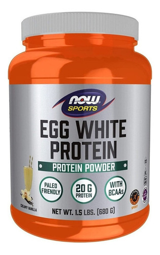 Egg White Protein 680g, Proteina Blanca De Huevo, Now,