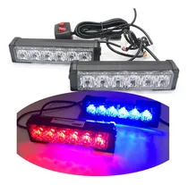 Comprar Luces Led Policiales 12led Rojo\u002Fazul Strobe Flash