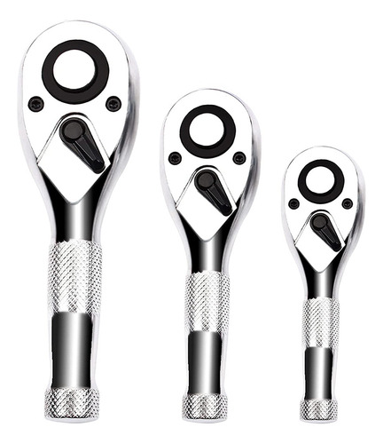 Juego De Trinquetes Stubby Ratchet Con Transmisión De 1/4, 3
