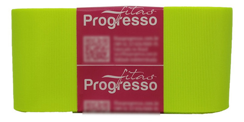 Fita De Gorgurão Larga Gp012 50mm Progresso | 10 Metros Cor Verde cítrico