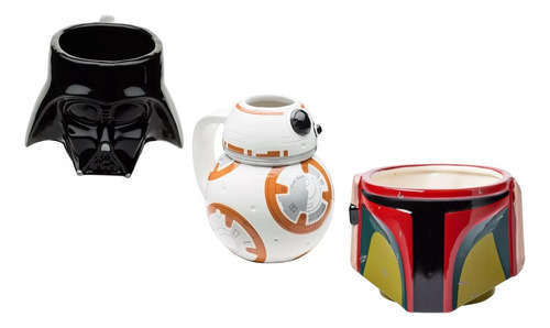 Tazas Star Wars Darth Vader Droide Bb-8 Casco Boba Fett 