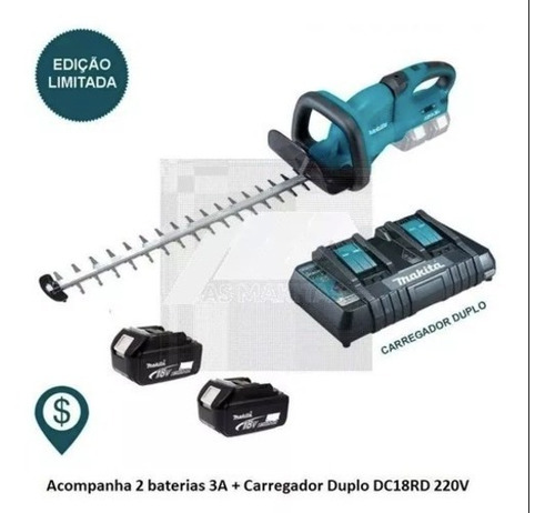 Aparador De Cerca Viva A Bateria Duh551z Makita + Acessorios