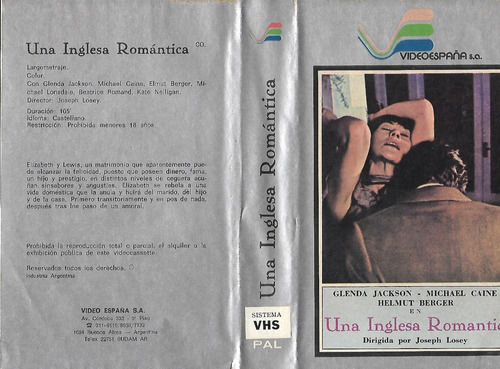 Una Inglesa Romantica Vhs Glenda Jackson Michael Caine