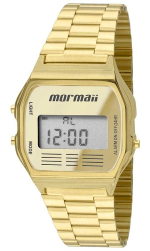 Relógio Mormaii Unisex Vintage Mojh02ab/4d Digital Dourado