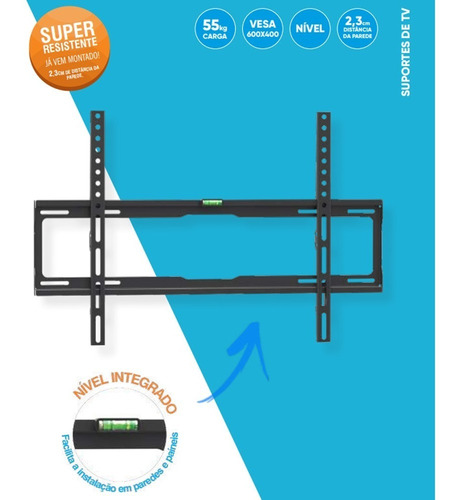 Imagem 3 de 3 de Suporte Tv Parede Fixo Para Tvs De 32 A 70 Proeletronic