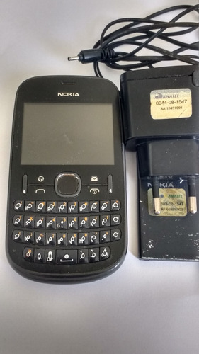 Celular Asha 201 Nokia Preto Desbloqueado+ Carregador Usado