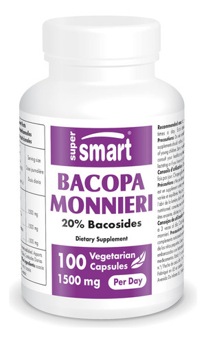 Supersmart - Bacopa Monnieri 1500 Mg Por Día - Suplemento N