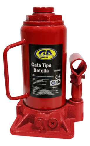 Gata Hidraulica Tipo Botella 4 Tn C&a - Roja