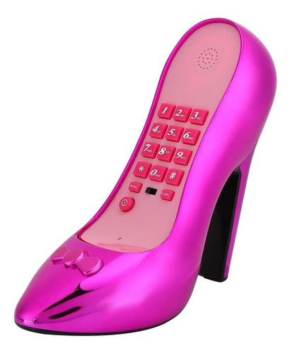 Teléfono Para El Hogar, Teléfono Elegante Electroplaca Púrpu