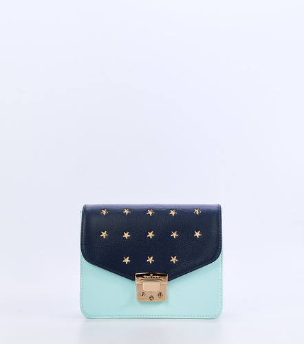 Bolso Para Mujer Tipo Crossbody Vale Clover Color Azul marino