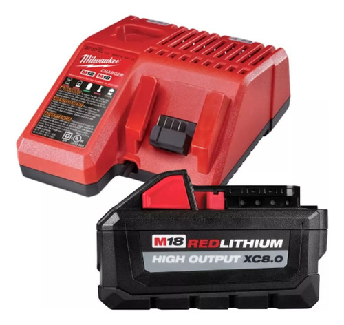 Cargador Rapido + Bateria 18v 8.0ah 4840-59a Milwaukee