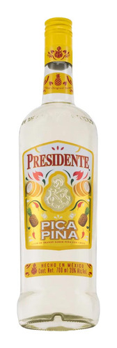 Pack De 6 Licor De Brandy Presidente Pica Piña 700 Ml