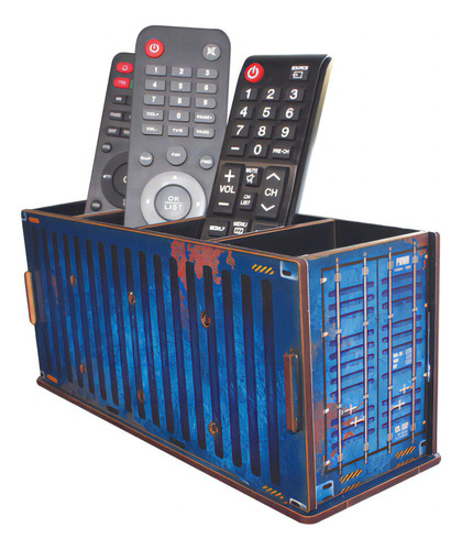 Caixa Porta Controle - Container Azul Montado