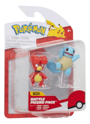 Pokemon Battle Ready! Set 2 Figuras Magby + Squirtle