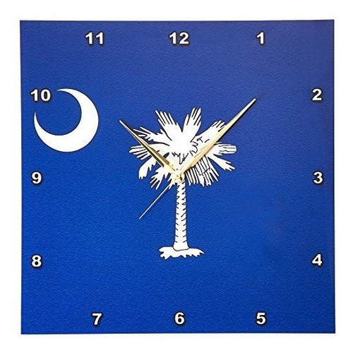 Reloj De Pared Bandera De Carolina Del Sur 3d