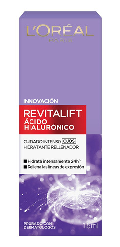 Imagen 2 de 6 de Crema Ojos Anti Arrugas Revitalift Ácido Hialurónico 15ml