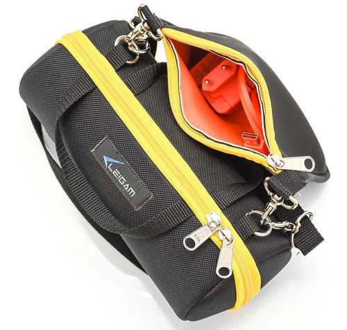 Bolsa Transversal Protetora Pulse 3/4 Zíper Prática Leve Cor Preto/Amarelo