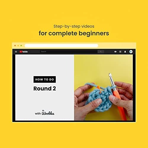 The Woobles Beginners Crochet Kit With Easy Peasy Yarn, Kit