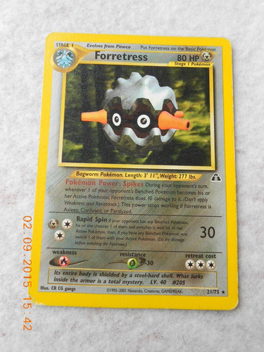 Forretress Estrella Pokemon No Foil Neo Discovery