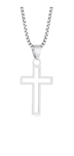 Collar Cruz Católica Acero Quirúrgico Hombre // Mujer