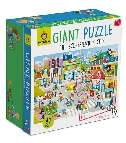 Giant Puzzle Ciudad Eco Amigable 48 Piezas - Ludattica 