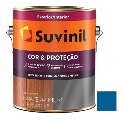 Pintura Esmalte Sintetico 3,6 Suvinil Azul Francia Premium