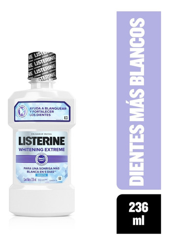 Listerine Whitening Extreme Enjuague Bucal 236ml 