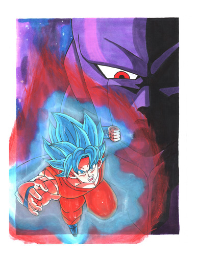 Poster, Lamina Goku Hit, Torneo Del Universo 6 Vs 7, 30x40 (Usado)
