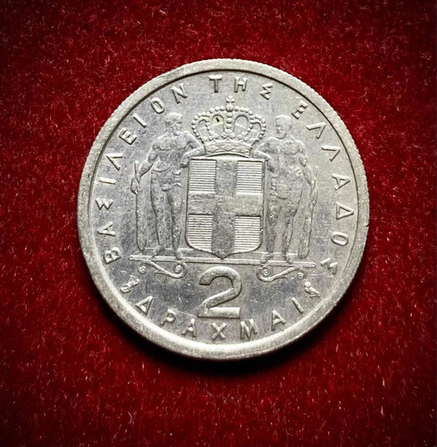 Moneda 2 Dracmas Grecia 1962 Km 82