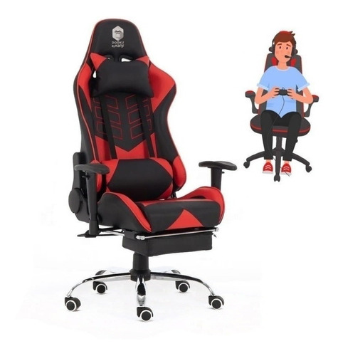 Silla Gammer Reclinable C/ruedas Cuero Sintético Kanji Cuota