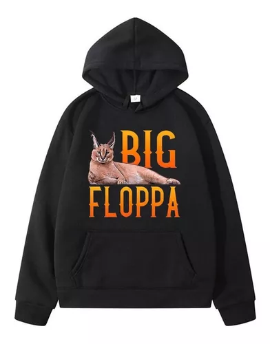 Tops Big Floppa Meme Lindo Gato Caracal Impreso Sudaderas Co