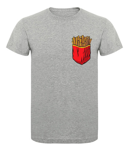 Remera Niños Algodón Bolsillo Papas Fritas