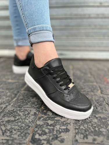 Zapatillas Económicas De Mujer Eco Cuero Air Moda Urbana