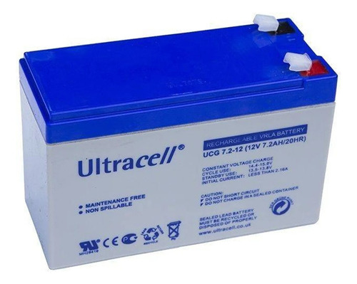 Batería De Gel 12v 7.2ah Ultracell Ul7.2-12